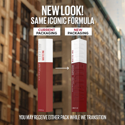 Maybelline New York Super Stay Matte Ink Liquid Lipstick, Lasts Up to 16 Hours - 15 Lover - 245 Seeker
