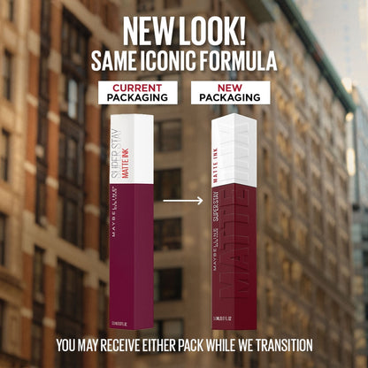 Maybelline New York Super Stay Matte Ink Liquid Lipstick, Lasts Up to 16 Hours - 15 Lover - 230 Transformer