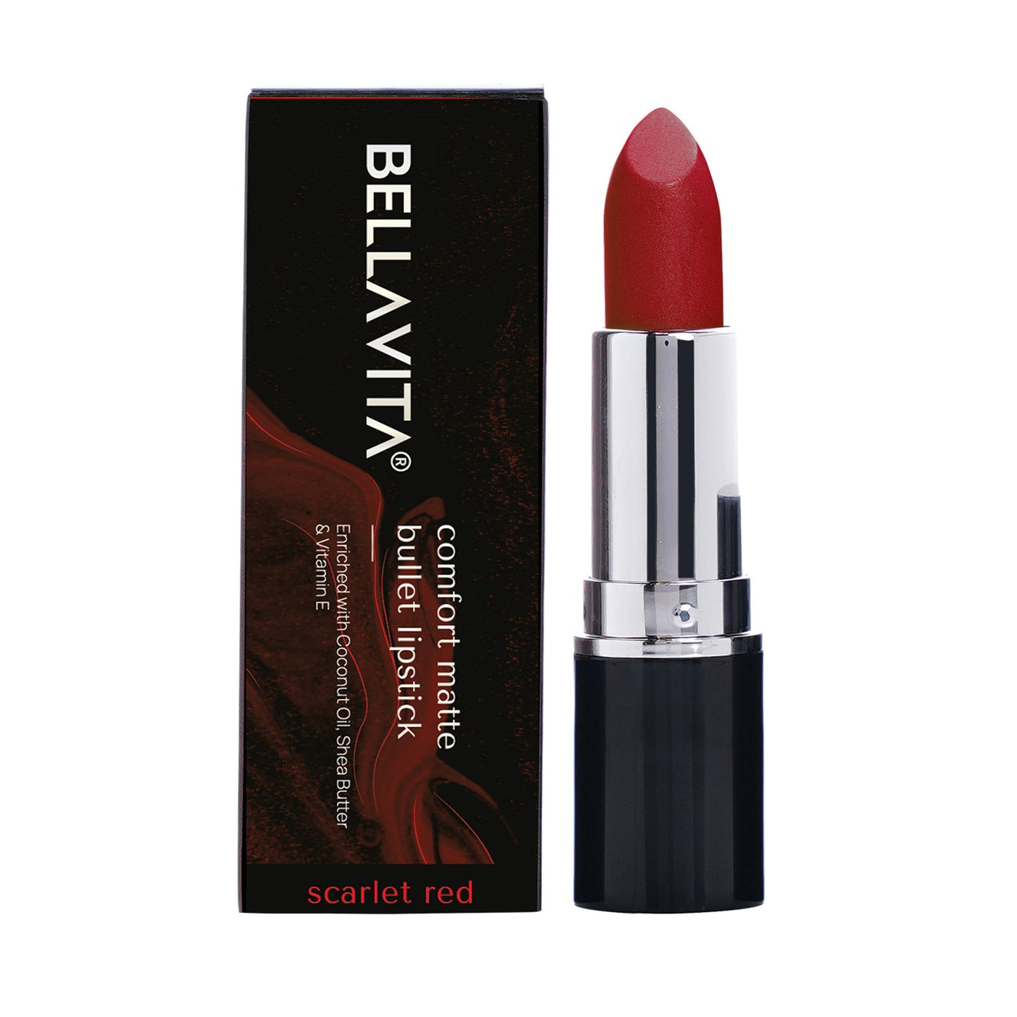 Bella Vita Organic Comfort Matte Bullet Lipstick - Wine Stain - Scarlet Red