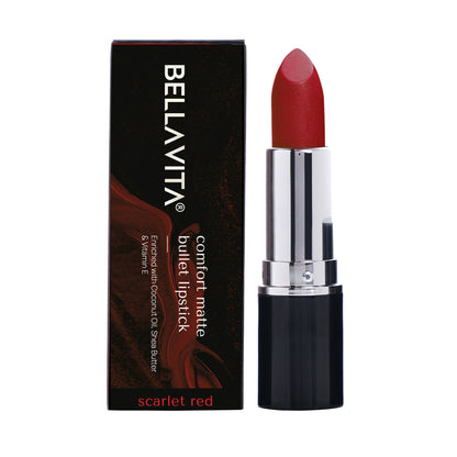 Bella Vita Organic Comfort Matte Bullet Lipstick - Wine Stain - Scarlet Red