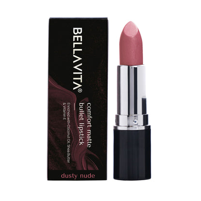 Bella Vita Organic Comfort Matte Bullet Lipstick - Wine Stain - Dusty Nude