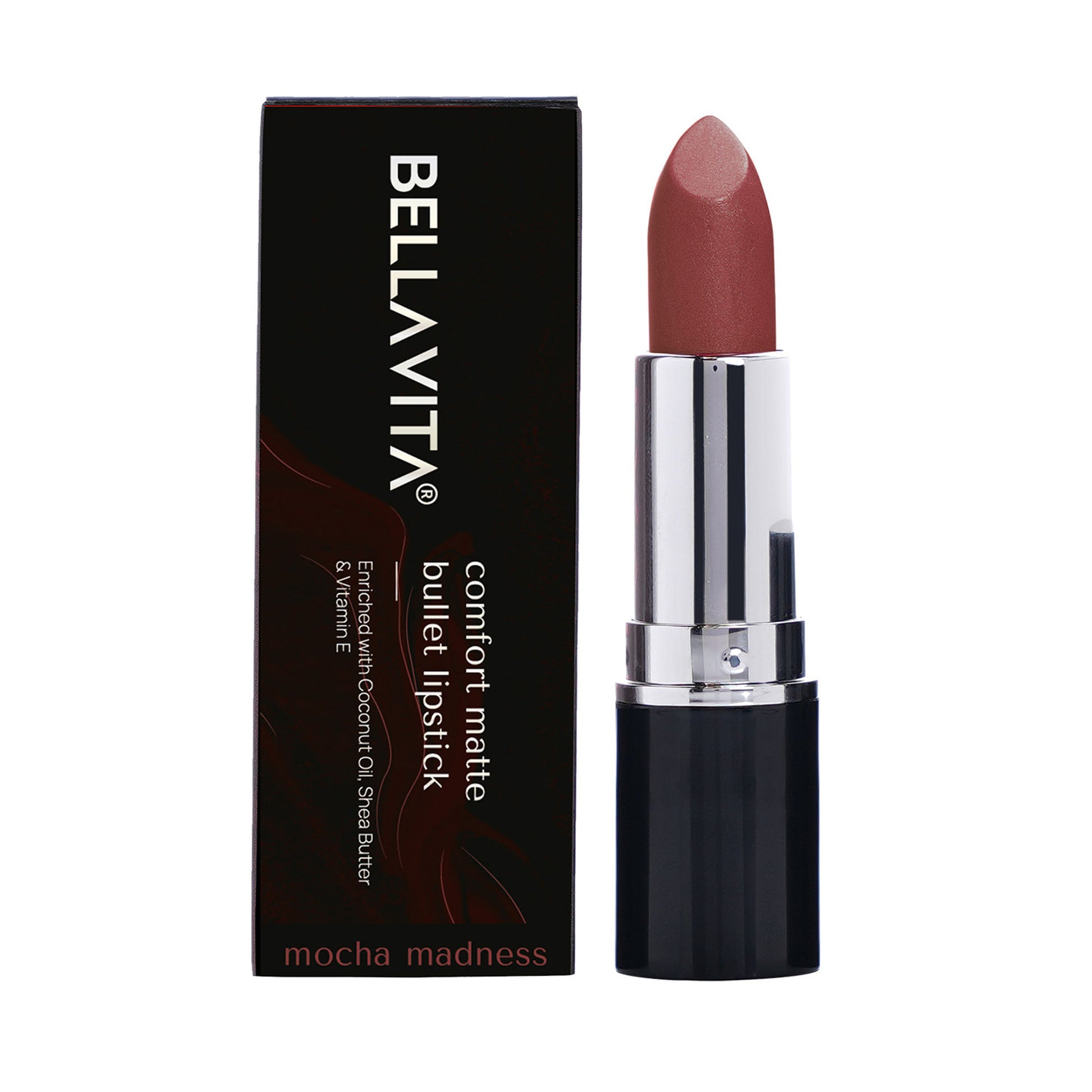 Bella Vita Organic Comfort Matte Bullet Lipstick - Wine Stain - Mocha Madness