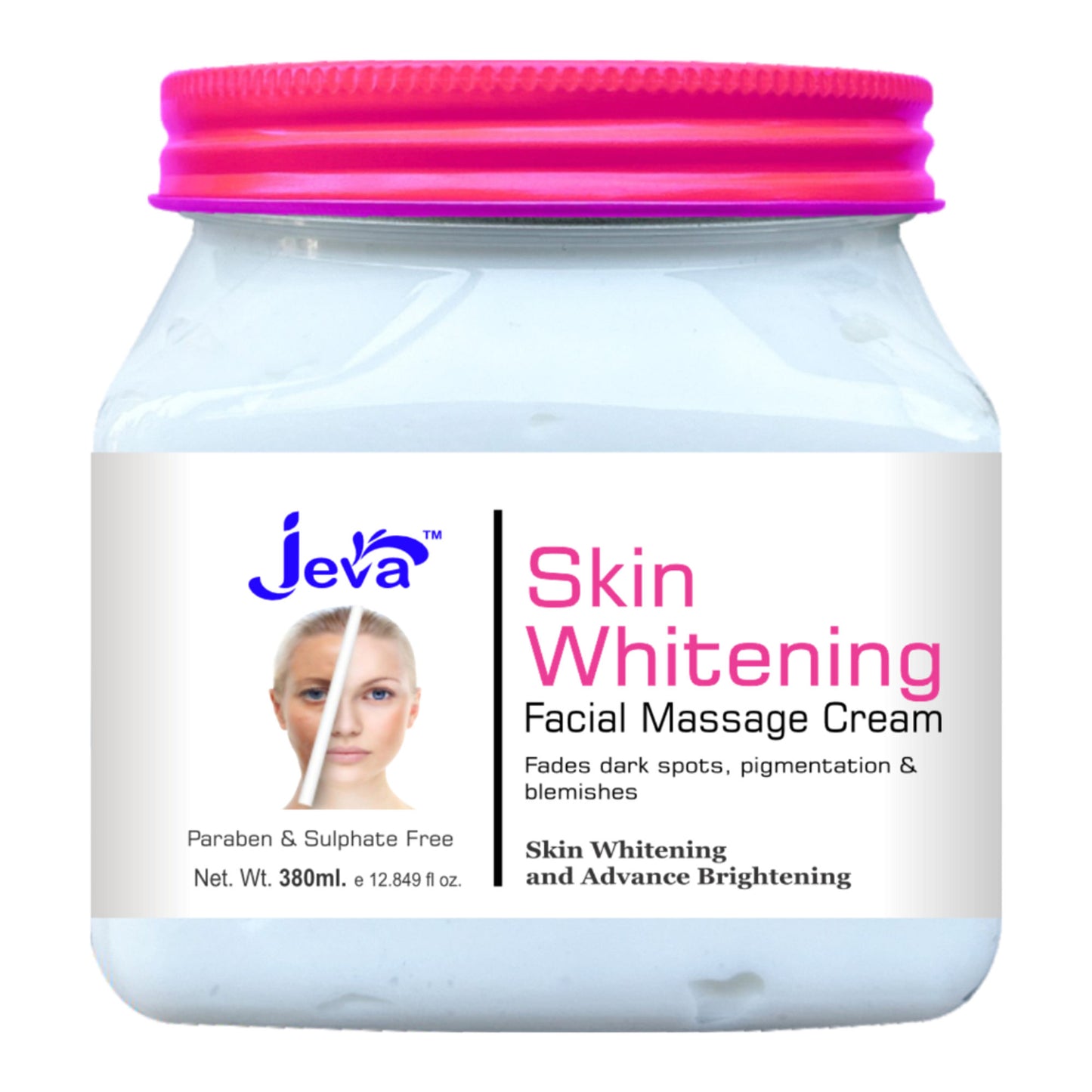 Jeva Whitening & Brightening Instant Glow Cream for Normal to Dry Skin, Hydrating Soft Glow