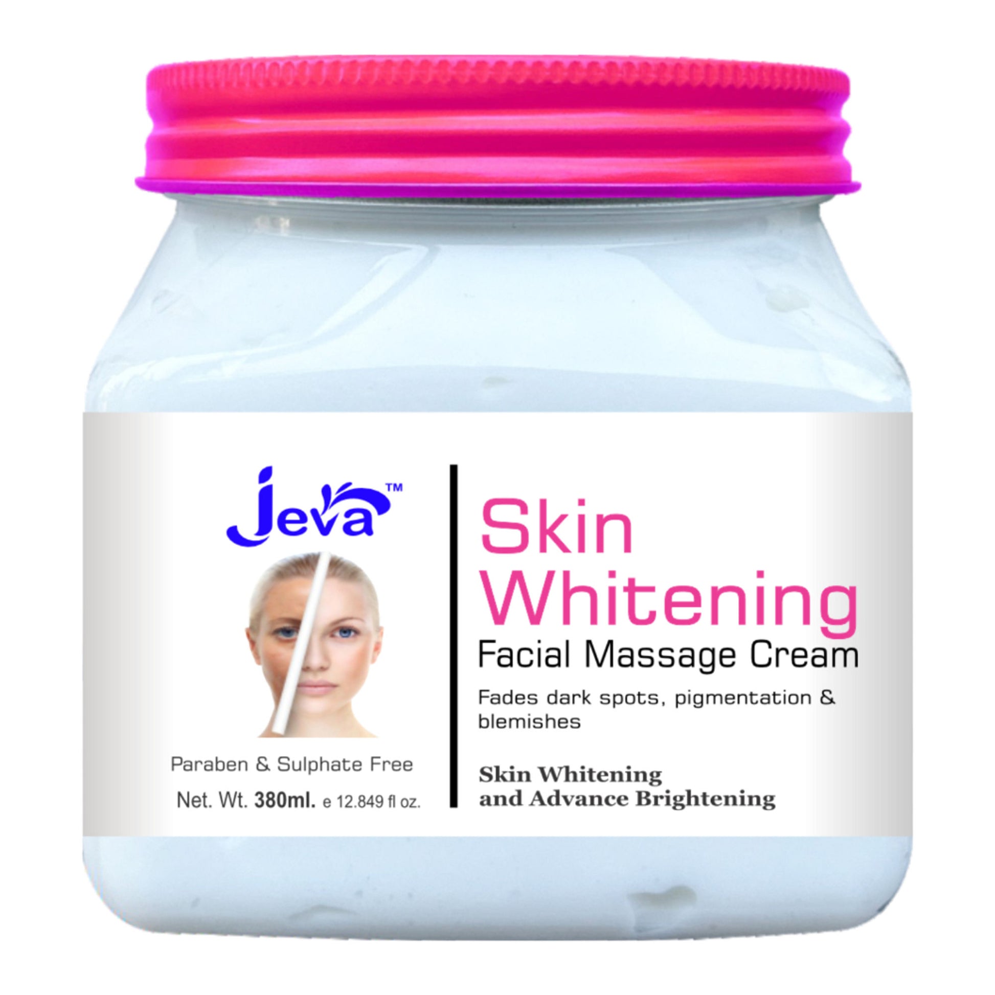 Jeva Whitening & Brightening Instant Glow Cream for Normal to Dry Skin, Hydrating Soft Glow