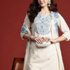 Dhiyona IE Paisley Embroidered Thread Work Pure Cotton Kurta with Trousers & With Dupatta