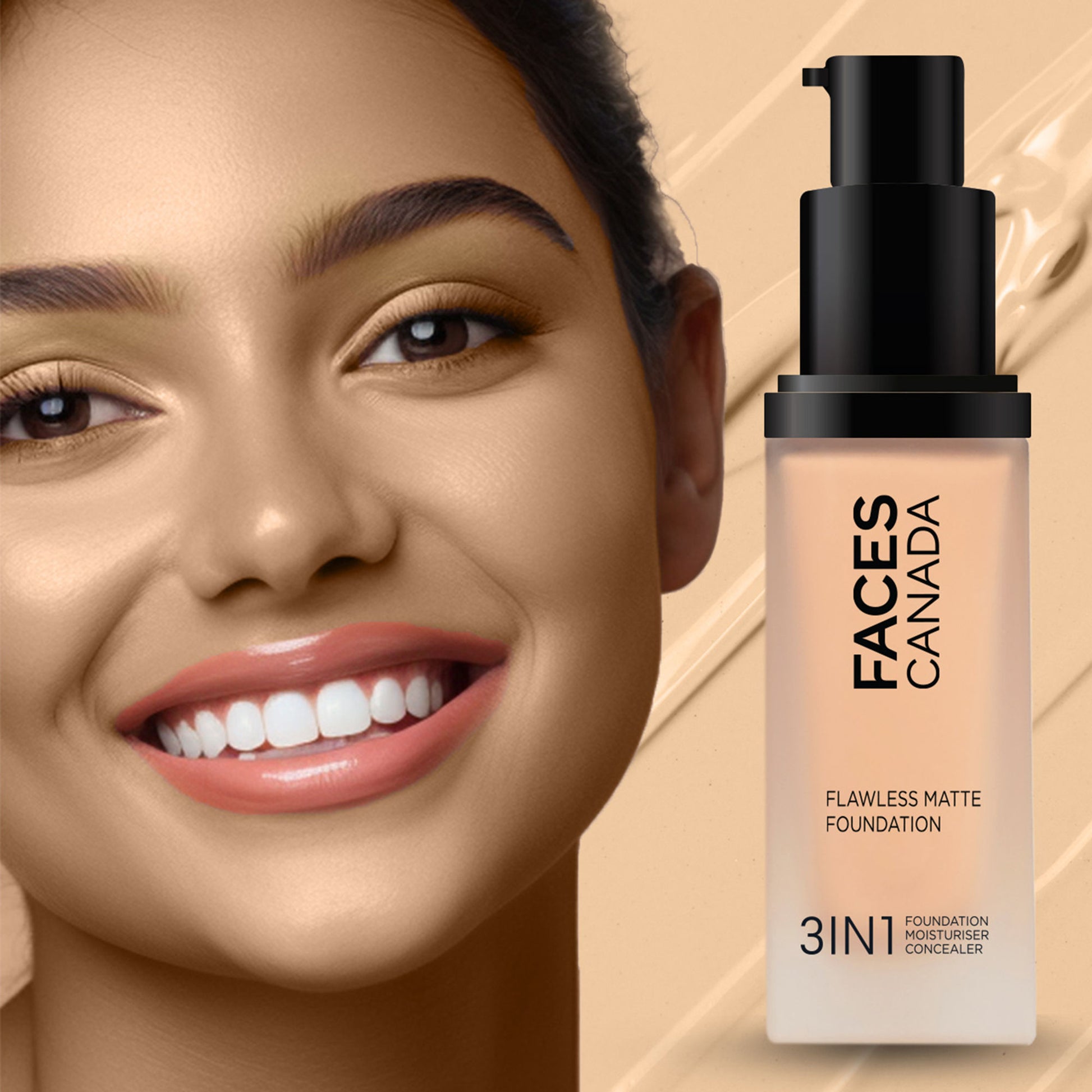 Faces Canada Flawless Matte Foundation - Warm Natural