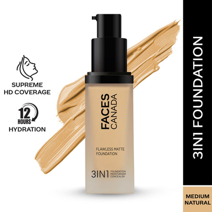 Faces Canada Flawless Matte Foundation - Medium Natural