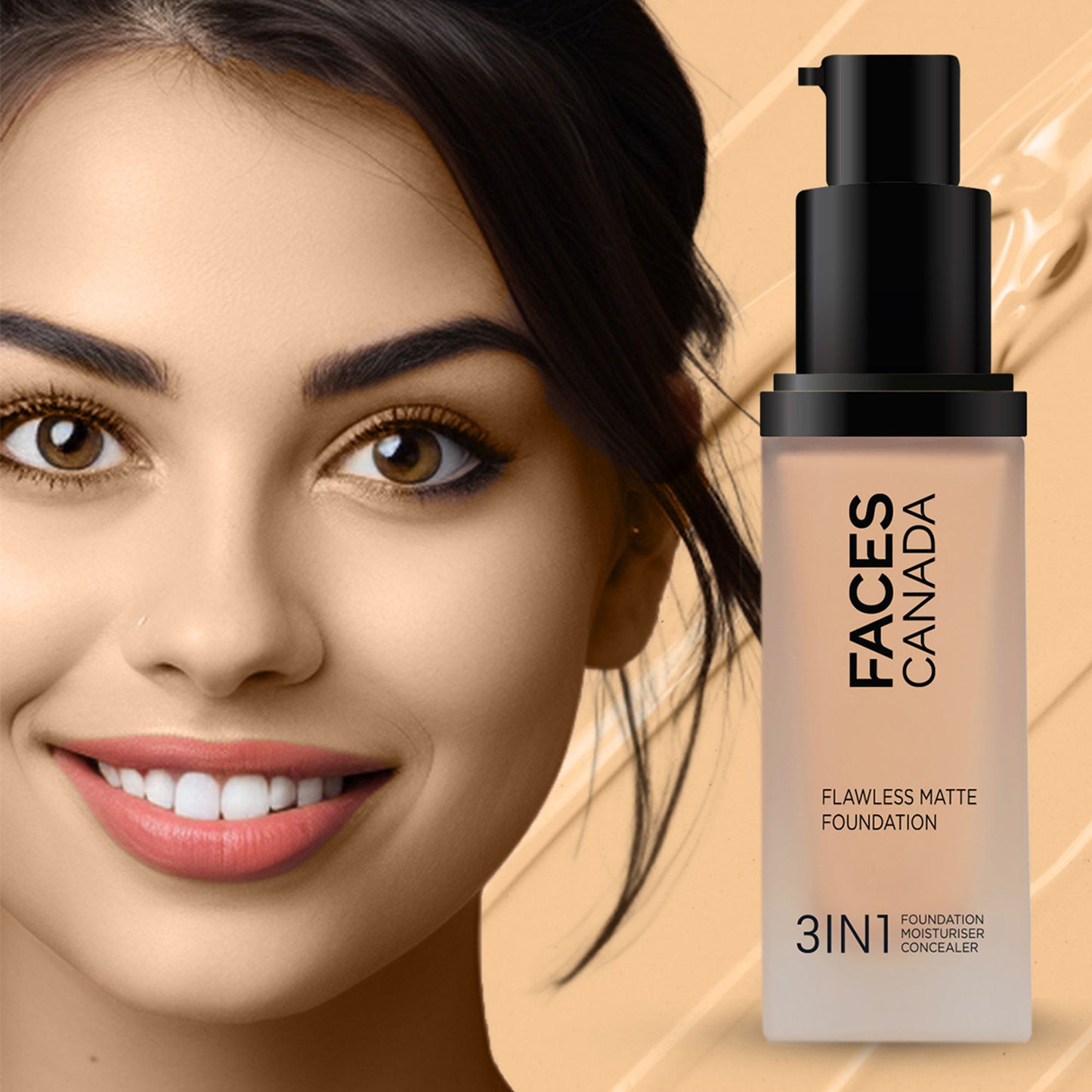 Faces Canada Flawless Matte Foundation - Caramel Natural