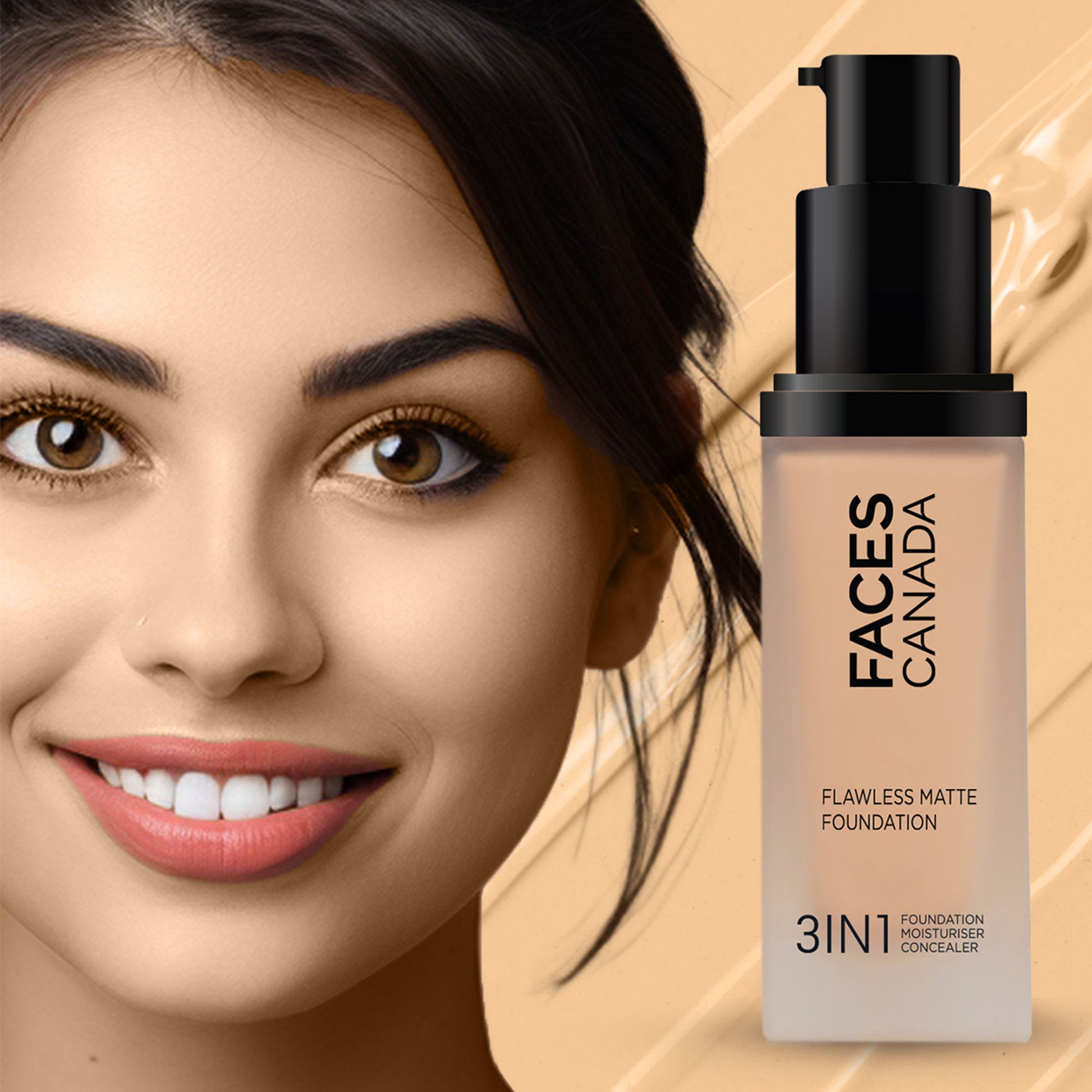 Faces Canada Flawless Matte Foundation - Caramel Natural