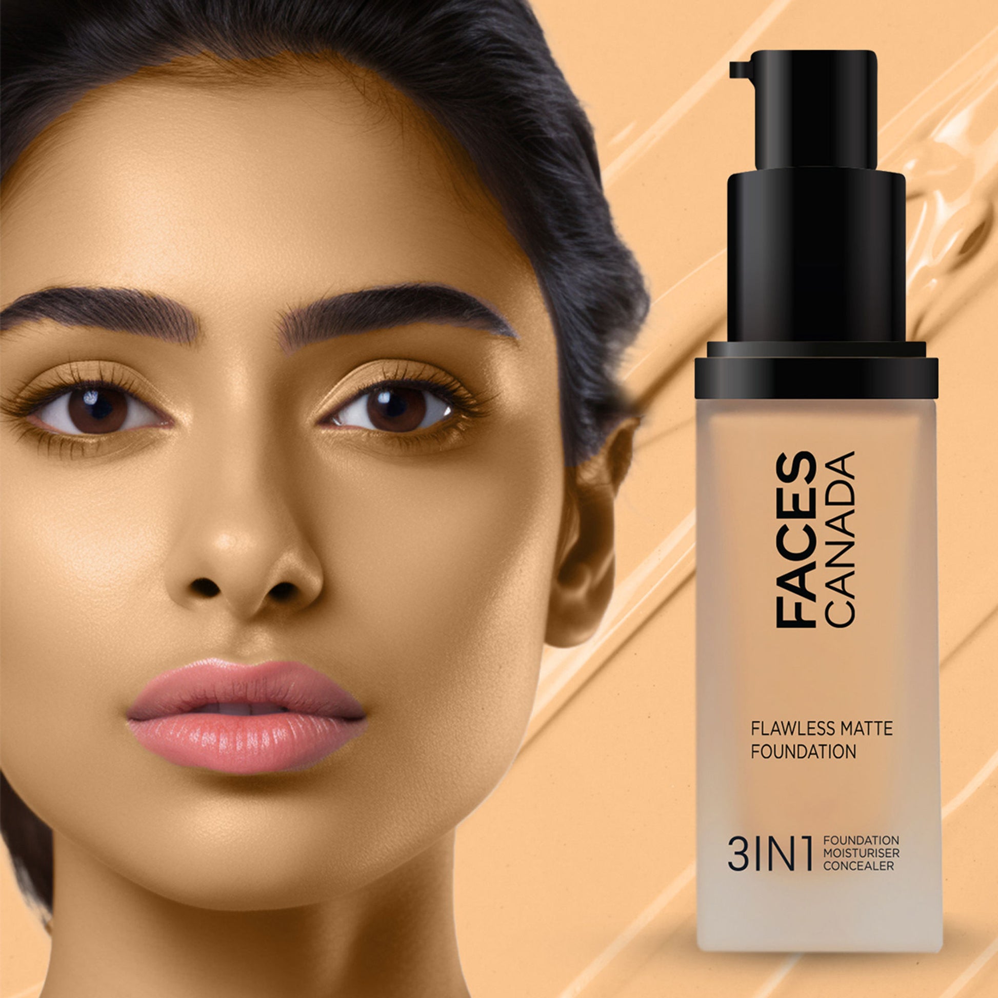Faces Canada Flawless Matte Foundation - Honey Beige
