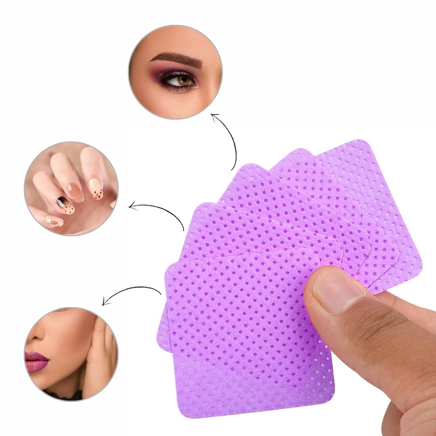 Matra Makeup & Nail Polish Remover Pads Lint-Free Nail Paint Eye Makeup Removal Multiuse Toner Wipes