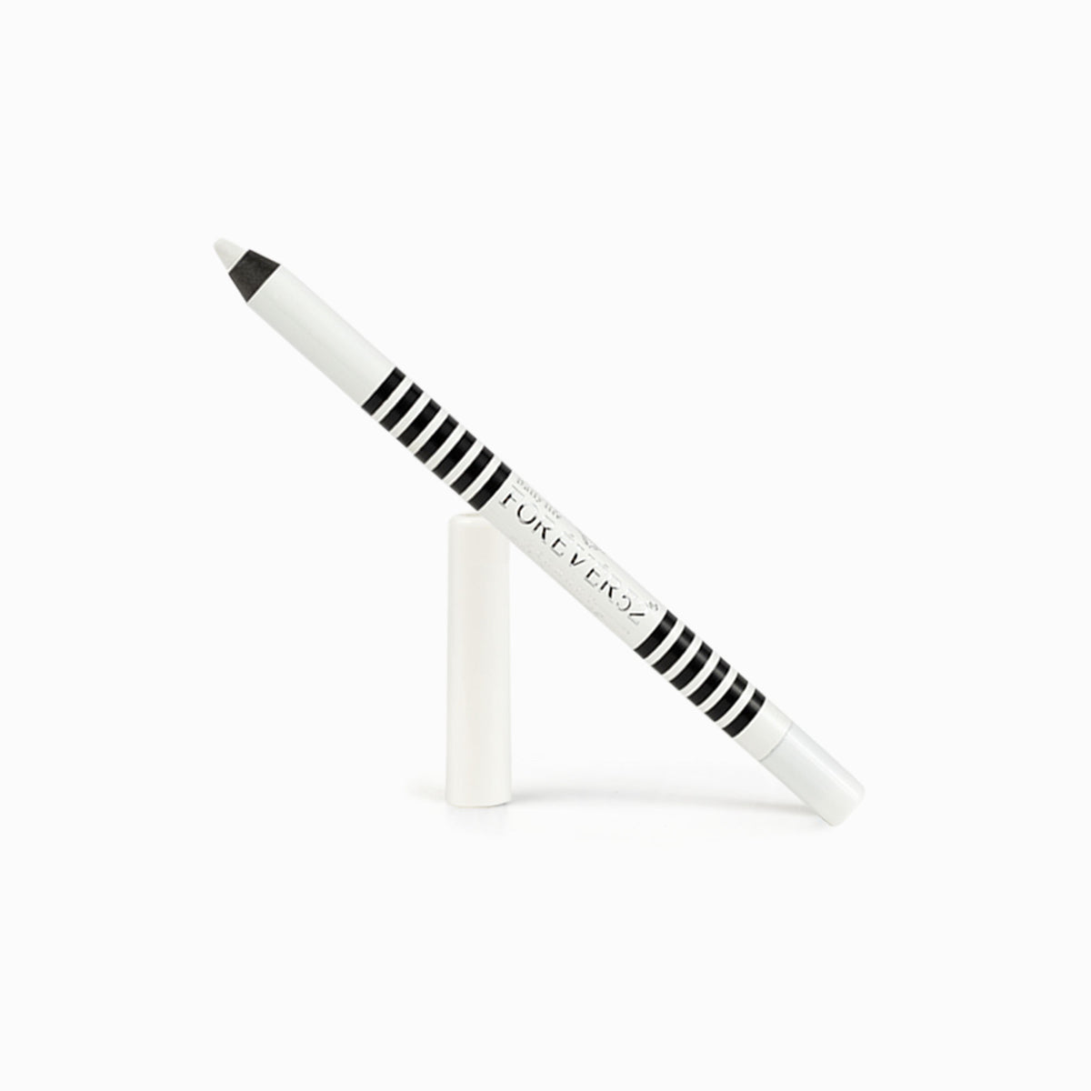 White Tide waterproof eye pencil by Daily Life Forever52 with smoothening texture, shown in a sleek black pencil form.