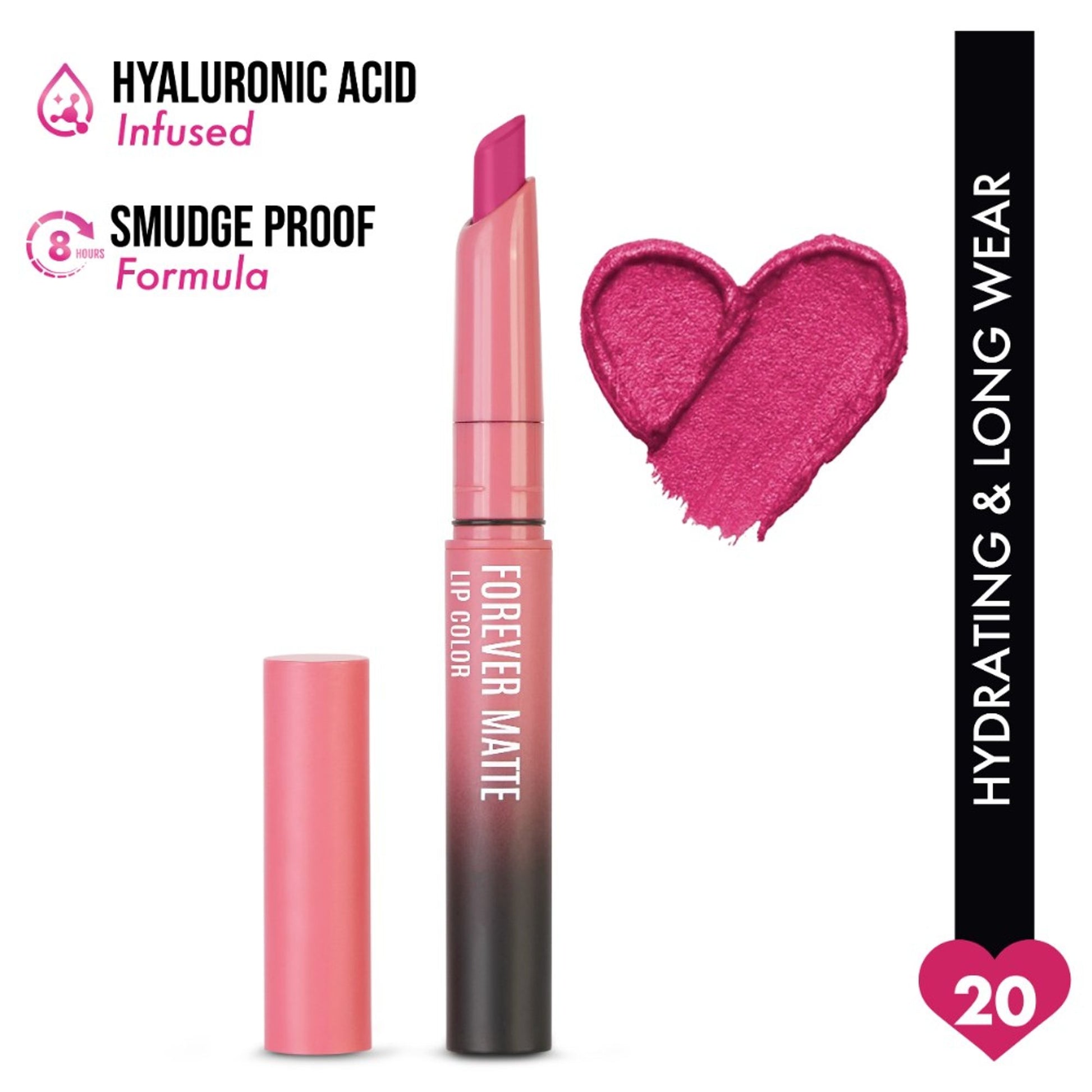 Insight Cosmetics Forever Matte Lip Color - Pink Hurricane