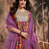 Dhiyona SN Women's Floral Print Gotta Patti Kurta with Sharara & Dupatta