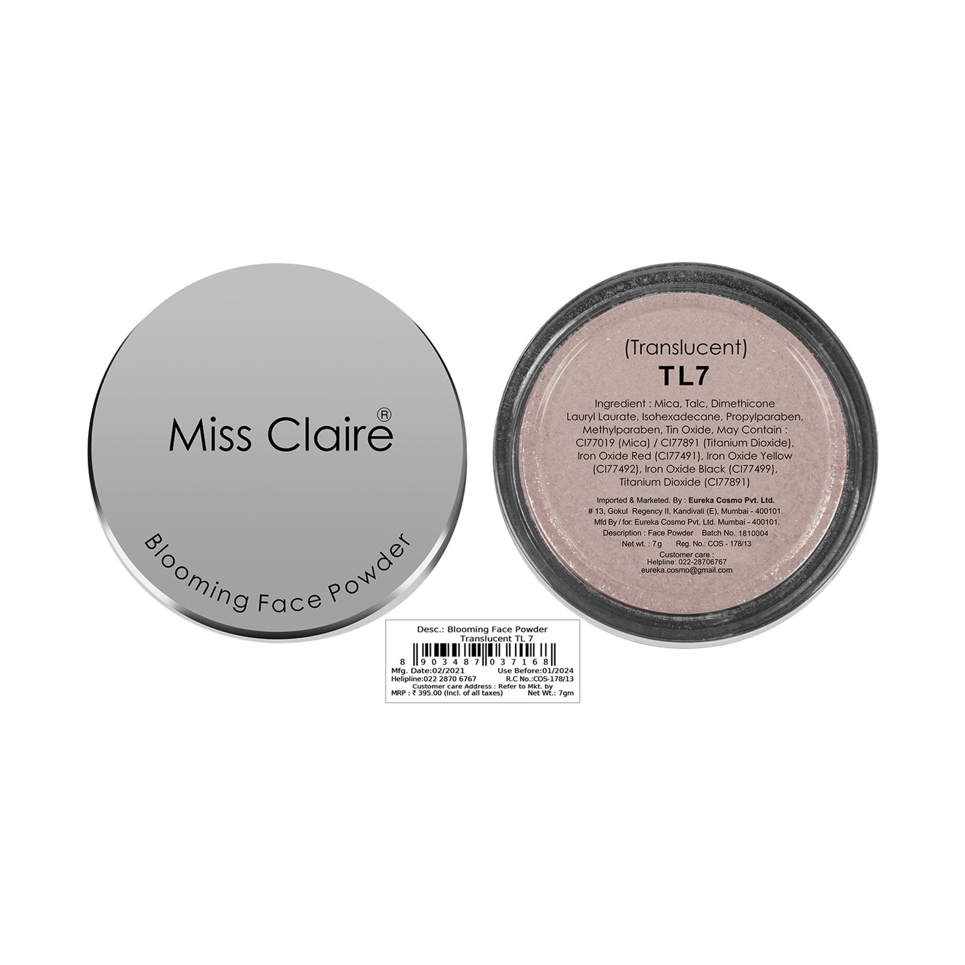 Miss Claire Blooming Face Powder - Translucent Tl7