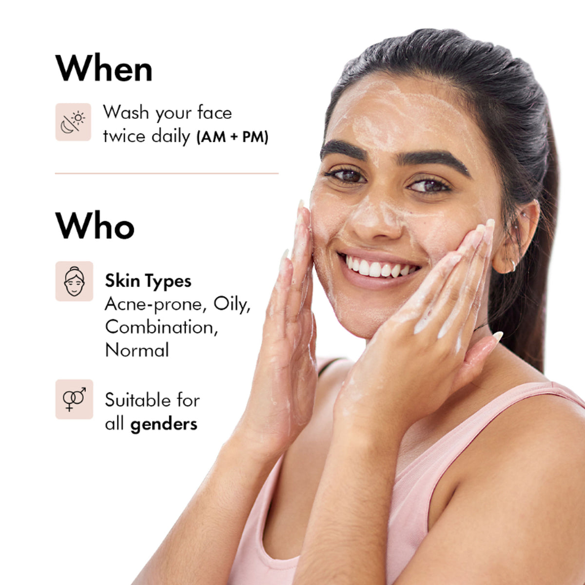 Suganda Centella Green Tea Facewash - Hydrating & Soothing Cleanser (Unscented)