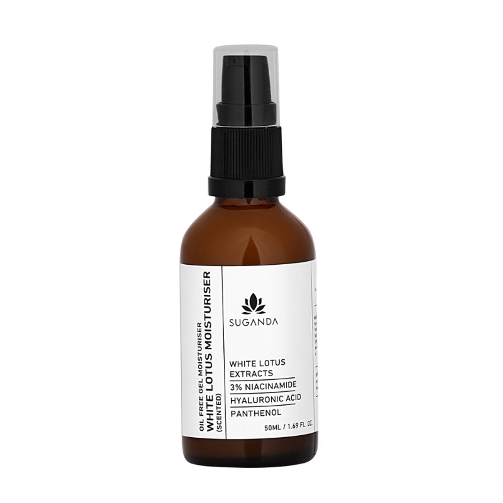 Suganda White Lotus Oil Free Gel Moisturiser (Unscented)with 3% Niacinamide & Hyaluronic Acid