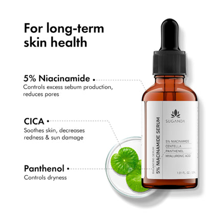 Suganda 5% Niacinamide Face Serum For Acne & Acne Marks, Blemishes, Pigmentation & Enlarged Pores