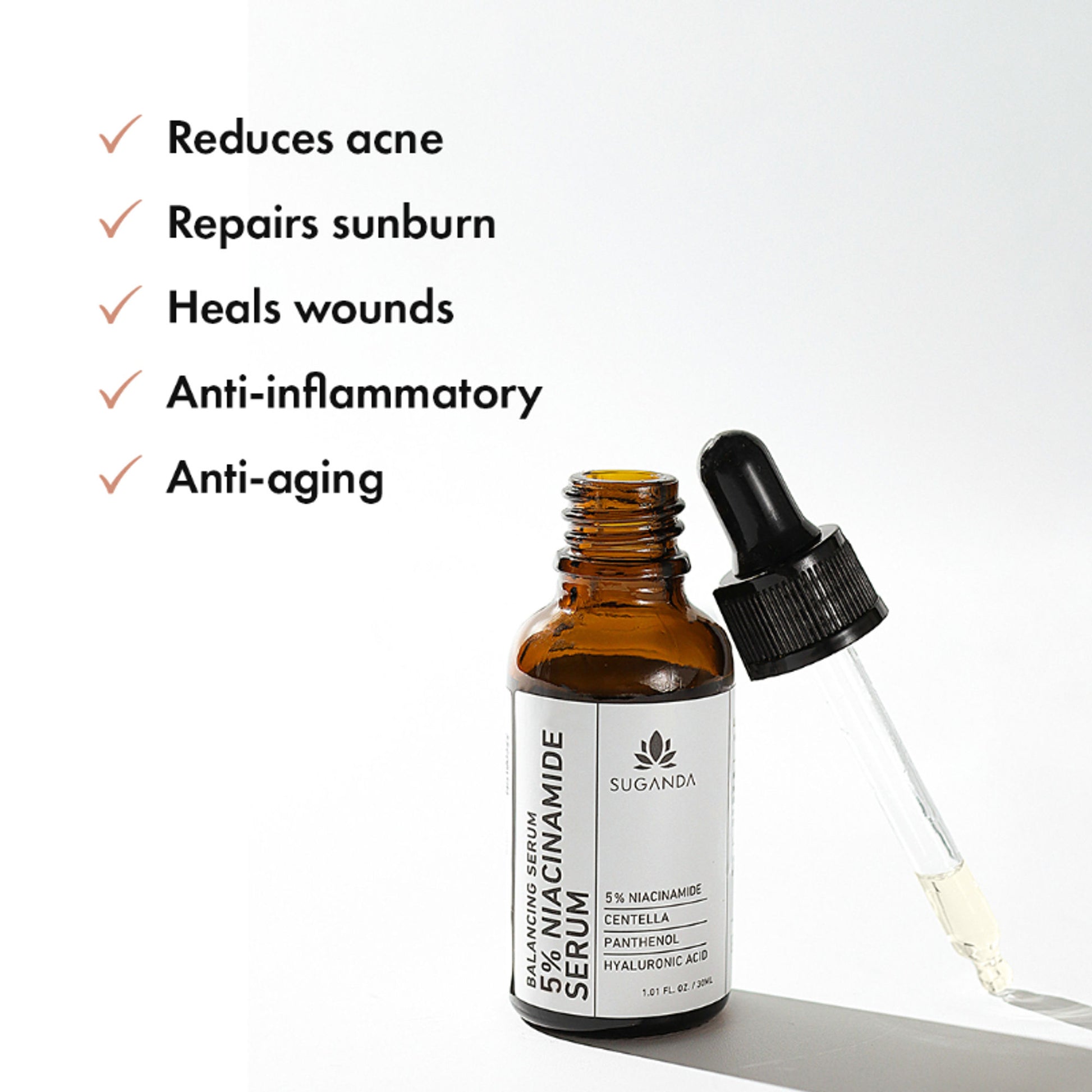 Suganda 5% Niacinamide Face Serum For Acne & Acne Marks, Blemishes, Pigmentation & Enlarged Pores