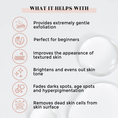 Suganda 5% Lactic Acid Serum + HA, Exfoliates Dull Skin & Reduce Dark Spots, Beginner friendly