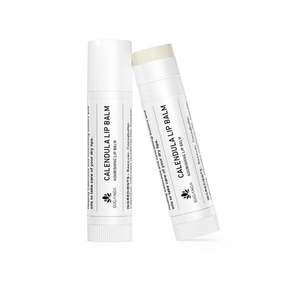 Suganda Calendula Lip Balm, Nourishes & Softens Chapped Dry & Cracked Lips with Cocoa Butter