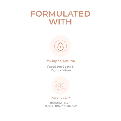 Suganda 10% Vitamin C + 2% Arbutin Face Serum For Brightening & Glowing Skin, Removes Dark Spots