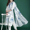 Dhiyona IE Floral Embroidered Pure Cotton Kurta with Trousers & Dupatta