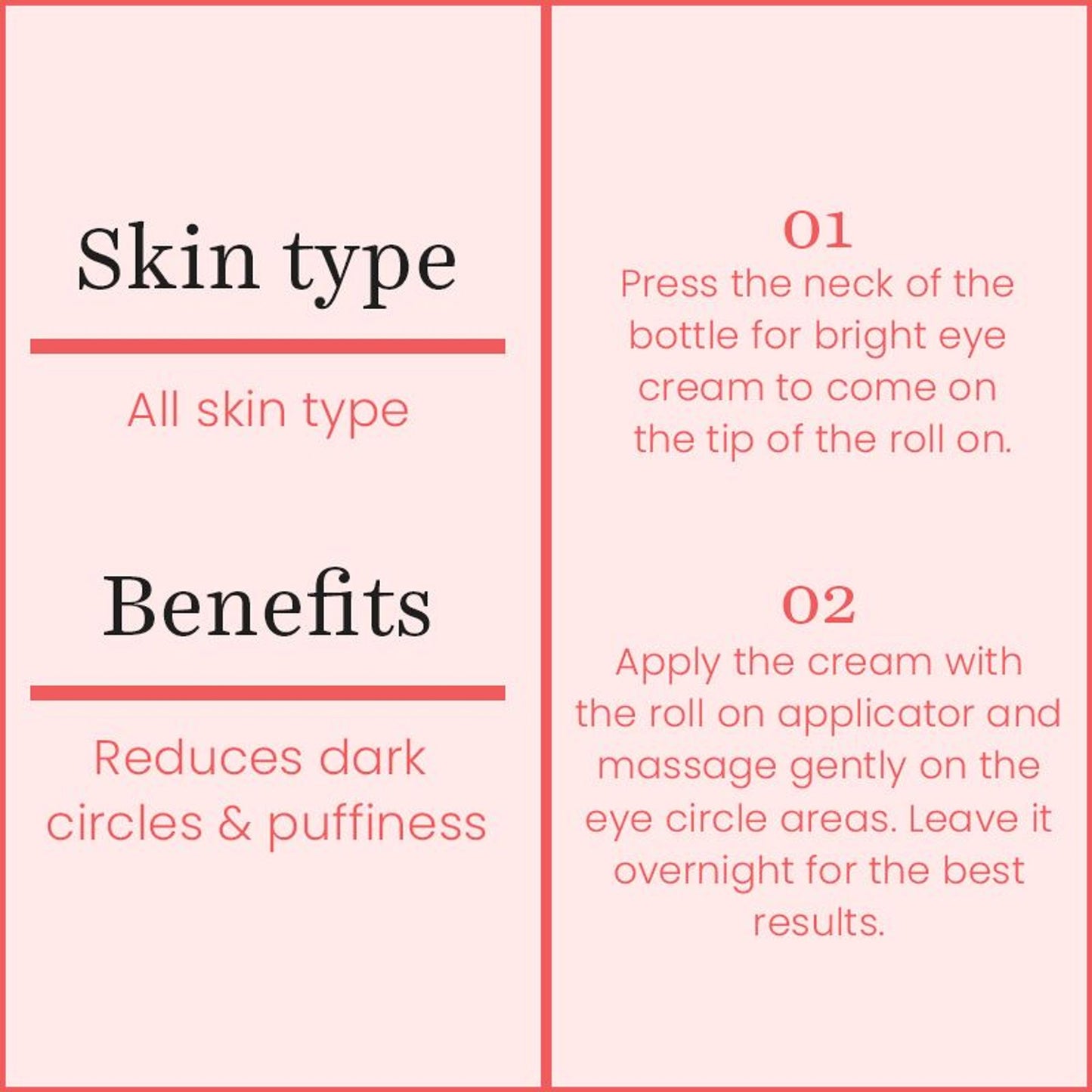 O3+ Bright Under Eye Cream With Hyaluronic Acid