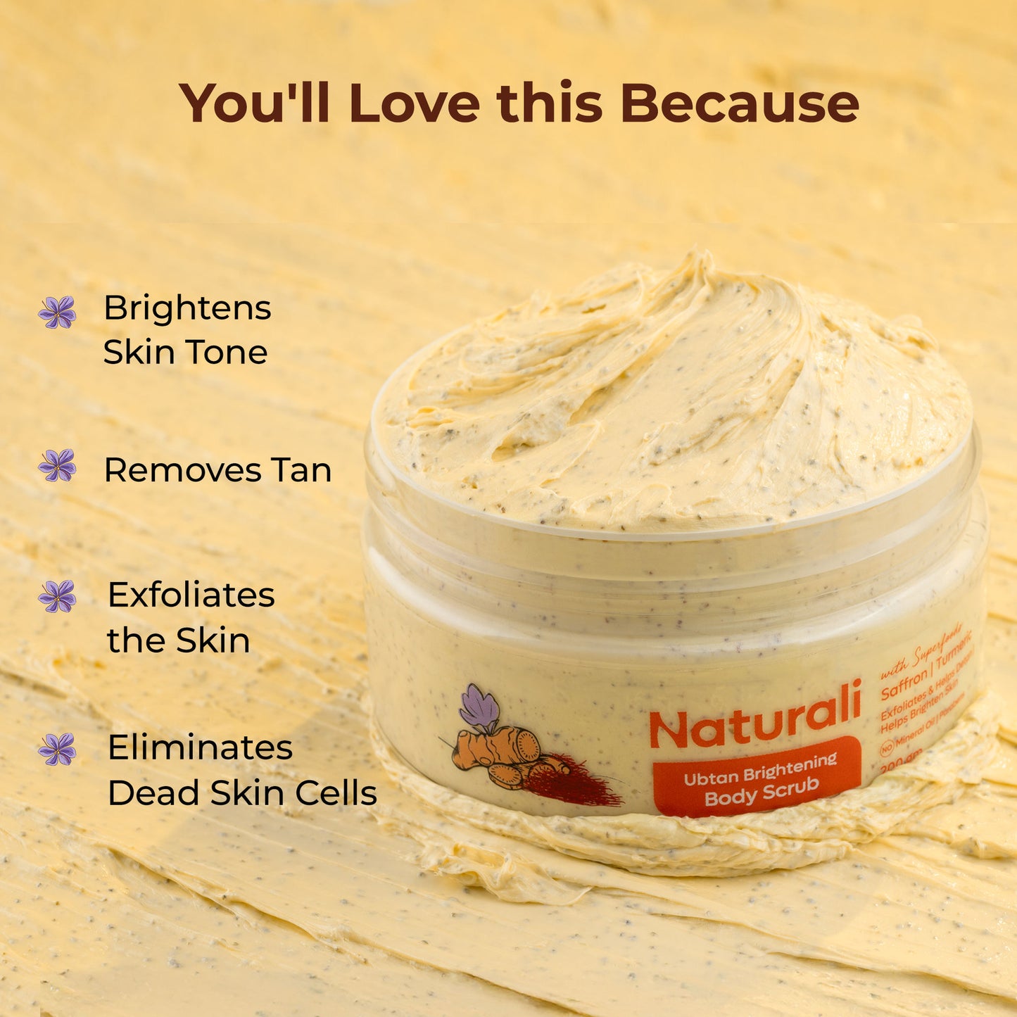 Naturali Ubtan Brightening Body Scrub