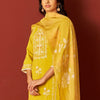Indyancart IE Women Floral Embroidered Kurta with Trousers & Dupatta