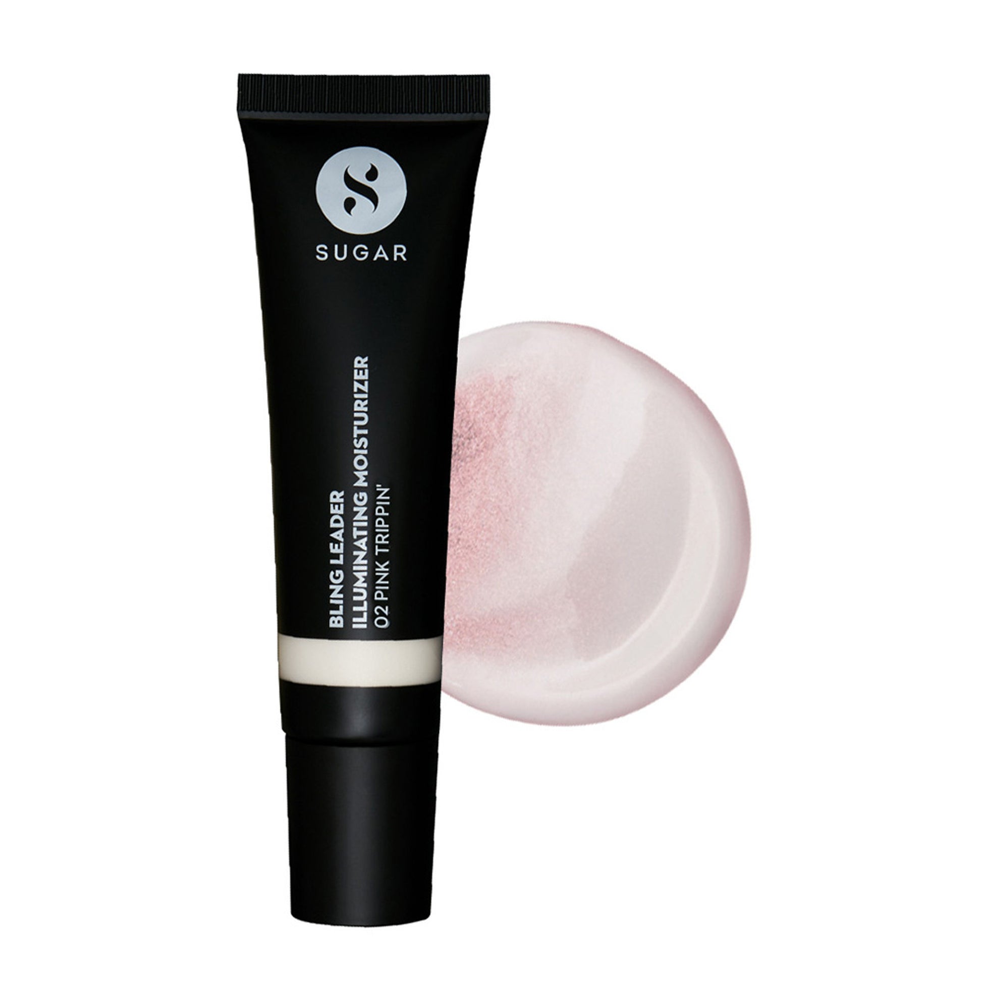 SUGAR Bling Leader Illuminating Moisturizer with Kojic Acid, Strobe Cream - 02 Pink Trippin' - Cool Pink with a Pearl Finish