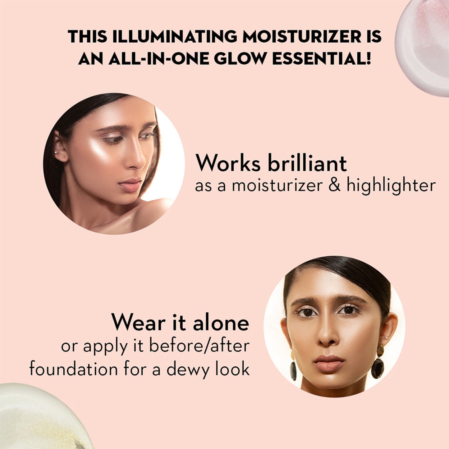 SUGAR Bling Leader Illuminating Moisturizer with Kojic Acid, Strobe Cream - 03 Peach Poppin' - Warm Peach with a Pearl Finish