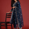 Dhiyona IE Ethnic Motifs Embroidered Gotta Patti Kurta With Trousers & Dupatta