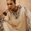 Dhiyona IE Women Floral Embroidered Regular Thread Work Pure Cotton Kurta with Trousers & With Dupatta