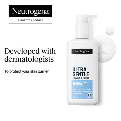 Neutrogena Ultra Gentle Foaming Face Cleanser Protect Skin Moisture - For Oily & Sensitive Skin