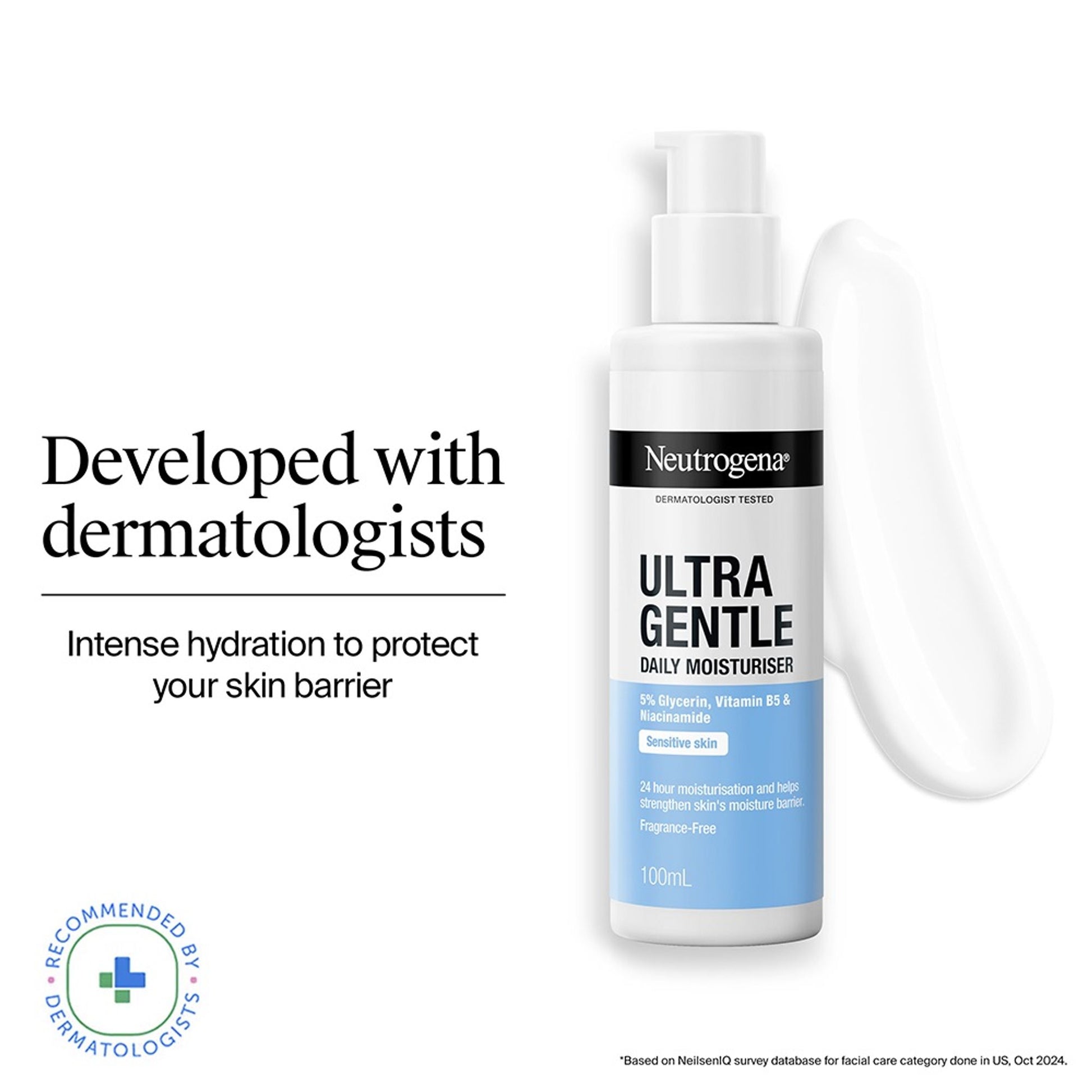 Neutrogena Ultra Gentle Daily Face Moisturizer With Glycerin, Niacinamide & Vitamin B5