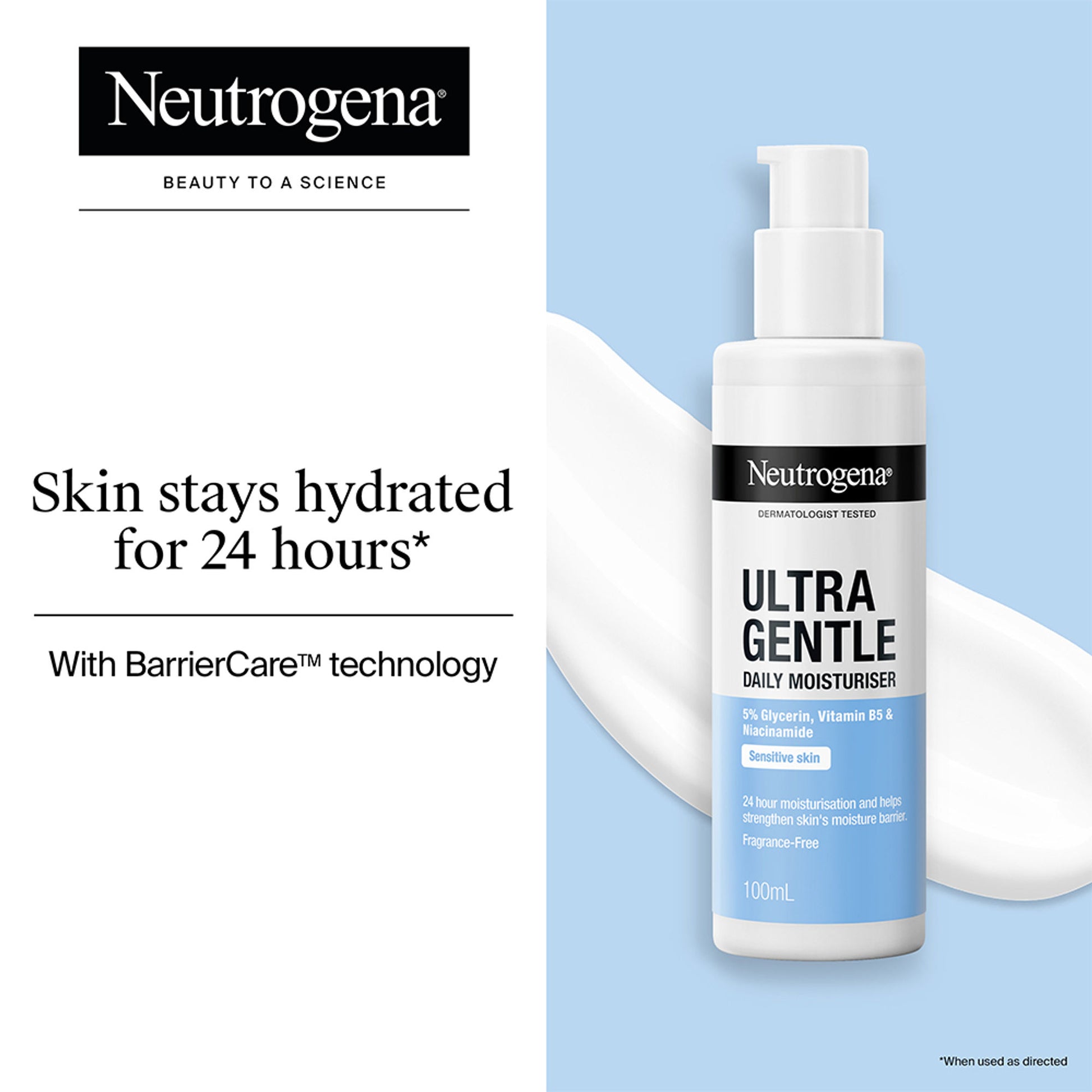 Neutrogena Ultra Gentle Daily Face Moisturizer With Glycerin, Niacinamide & Vitamin B5