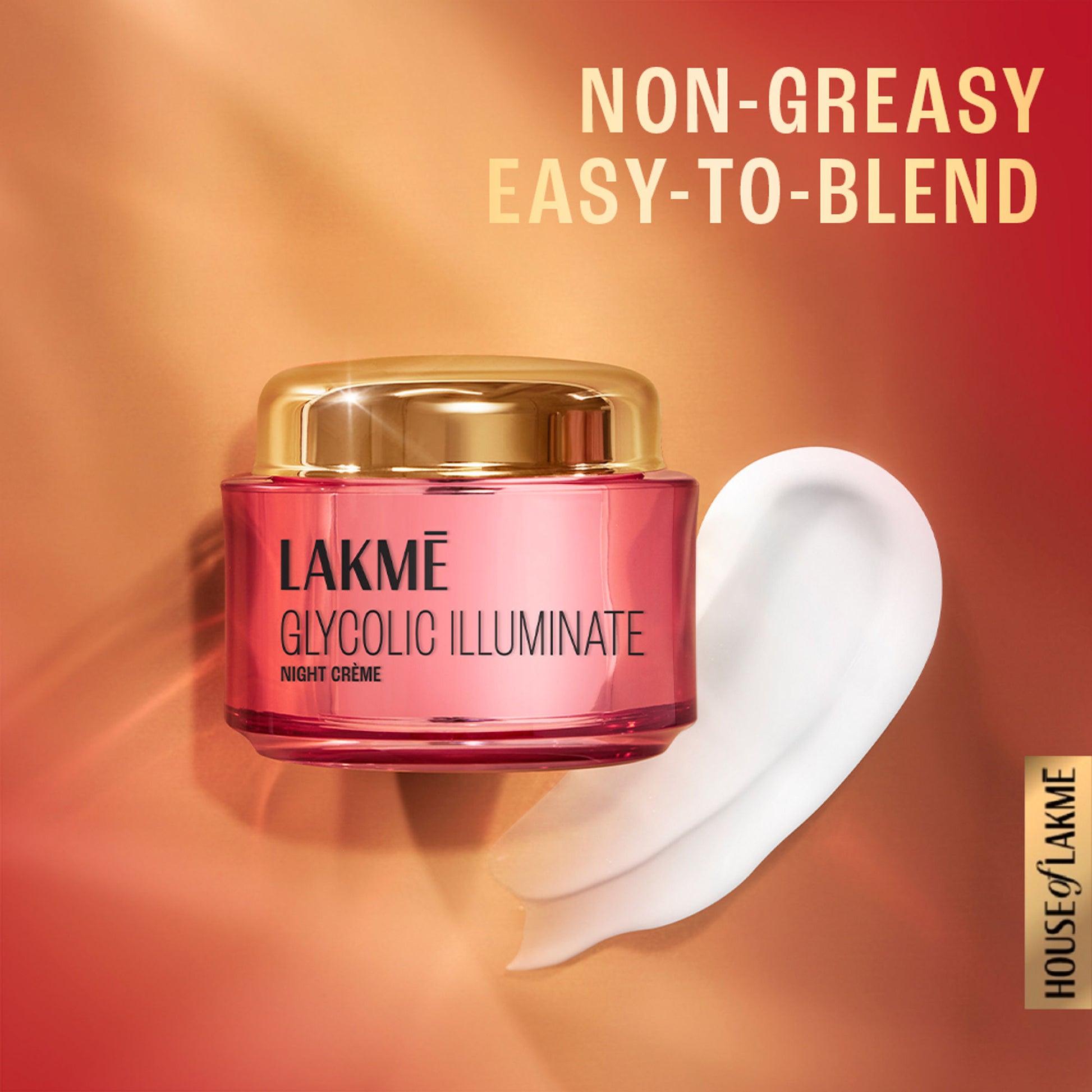 Lakme Glycolic Illuminate Night Cream With Glycolic Acid & 1% Niacinamide For Skin Barrier Repair