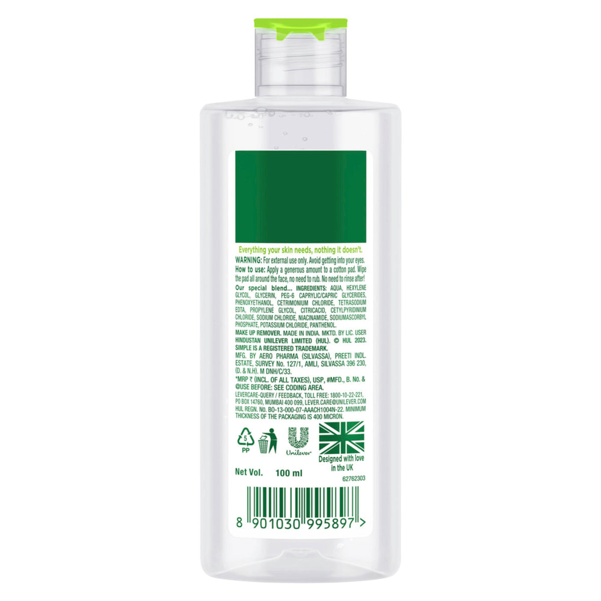 Simple Kind To Skin Micellar Water For Makeup Remover