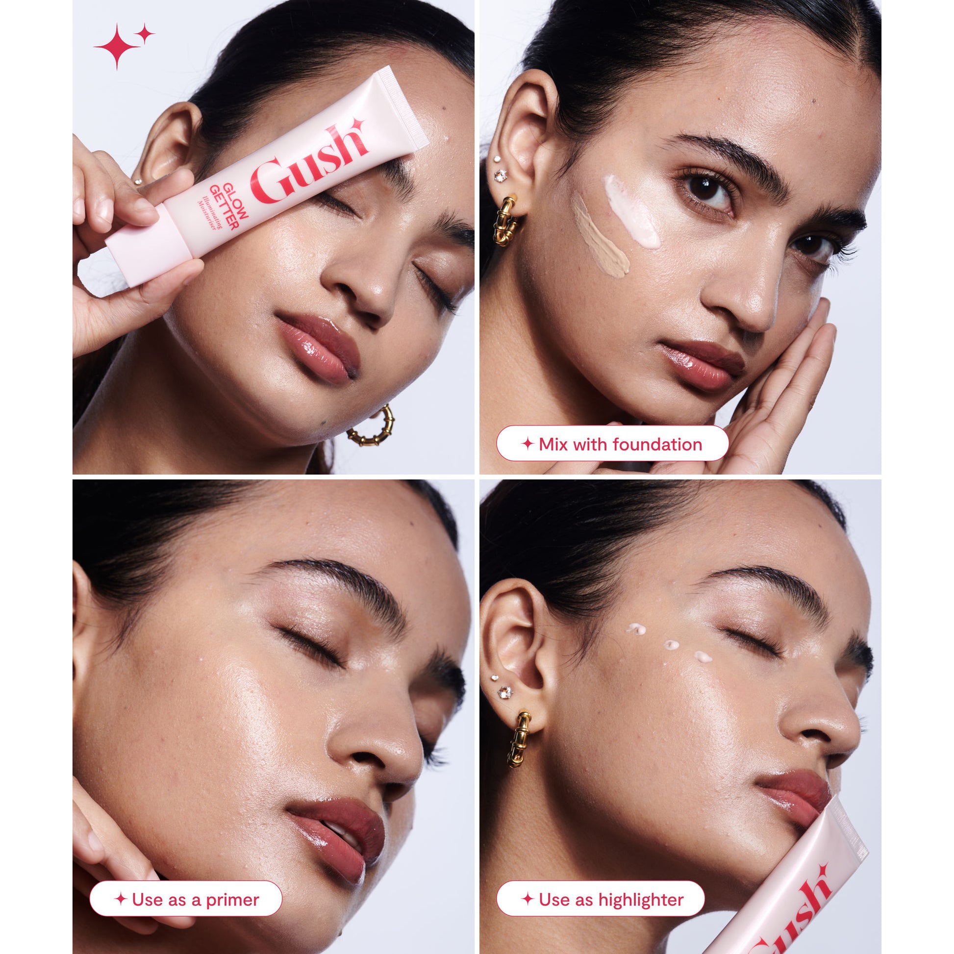 Gush Beauty 3 In 1 Illuminating Moisturizer + Primer + Strobe Cream