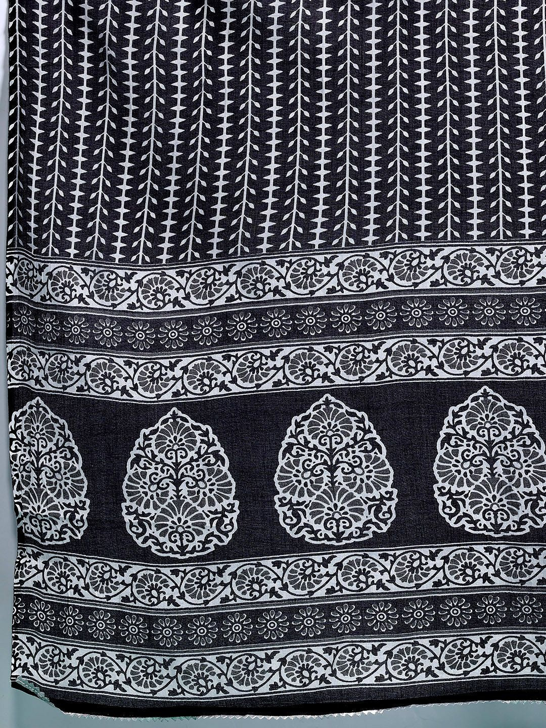 Indyancart Women's Floral Printed Kurta with Trousers & Dupatta