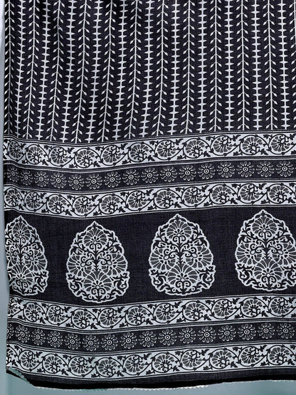 Indyancart Women's Floral Printed Kurta with Trousers & Dupatta