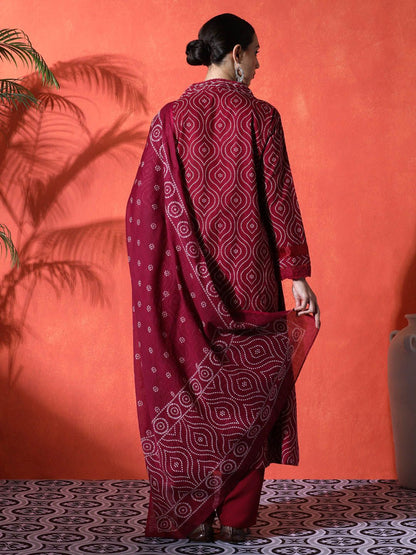 Indyancart SN Women's Floral Embroidered A-Line Pure Cotton Kurta & Trousers Kurta Set