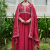 Dhiyona IE Women Ethnic Motifs Embroidered Empire Kurta with Trousers With Dupatta