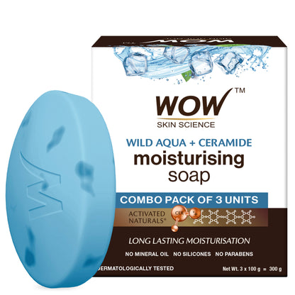 WOW Skin Science Wild Aqua & Ceramide Soap - Pack of 3