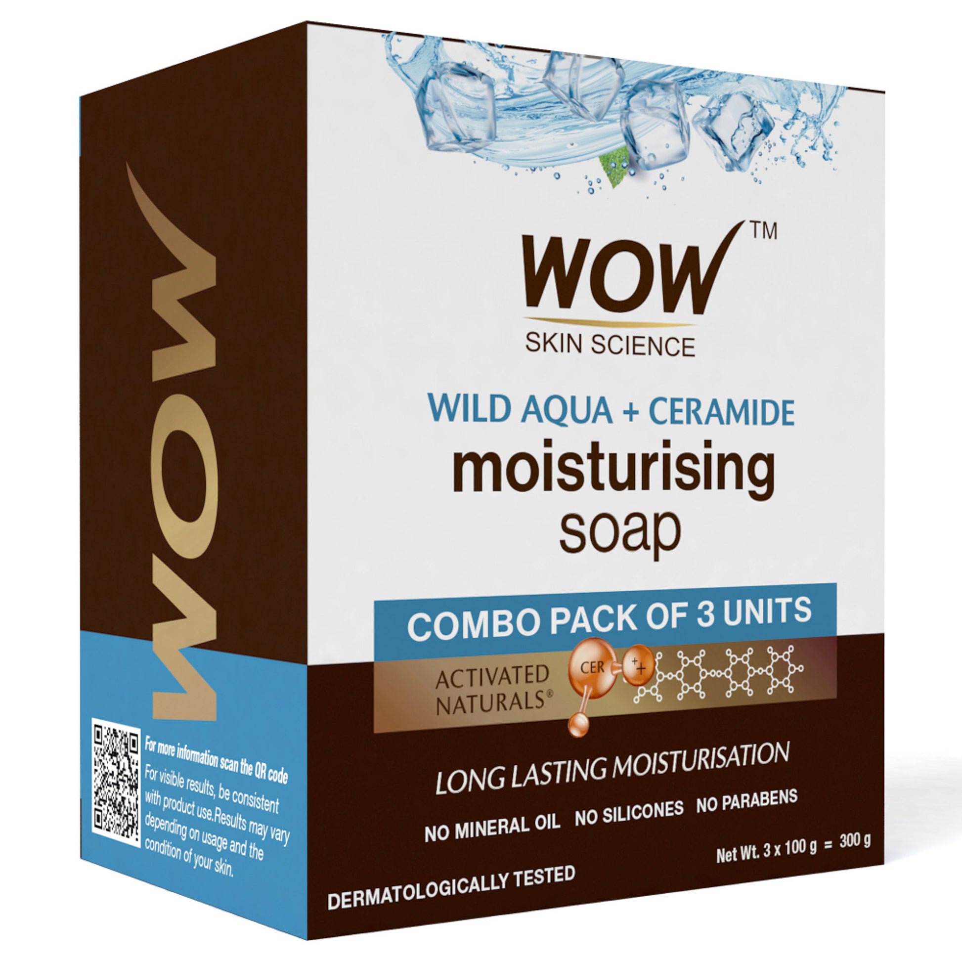 WOW Skin Science Wild Aqua & Ceramide Soap - Pack of 3