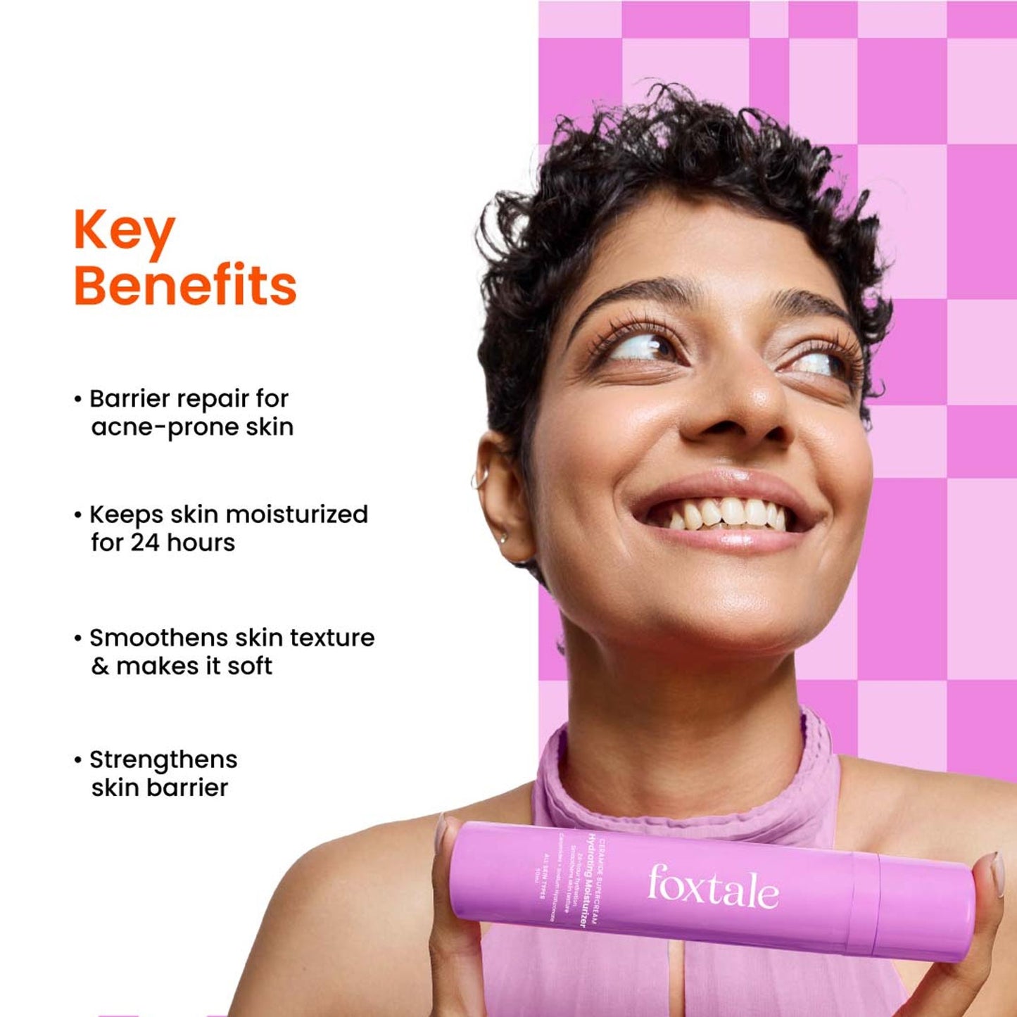 Foxtale Ceramide Supercream Hydrating Moisturizer for Skin Barrier Repair & Uneven Texture