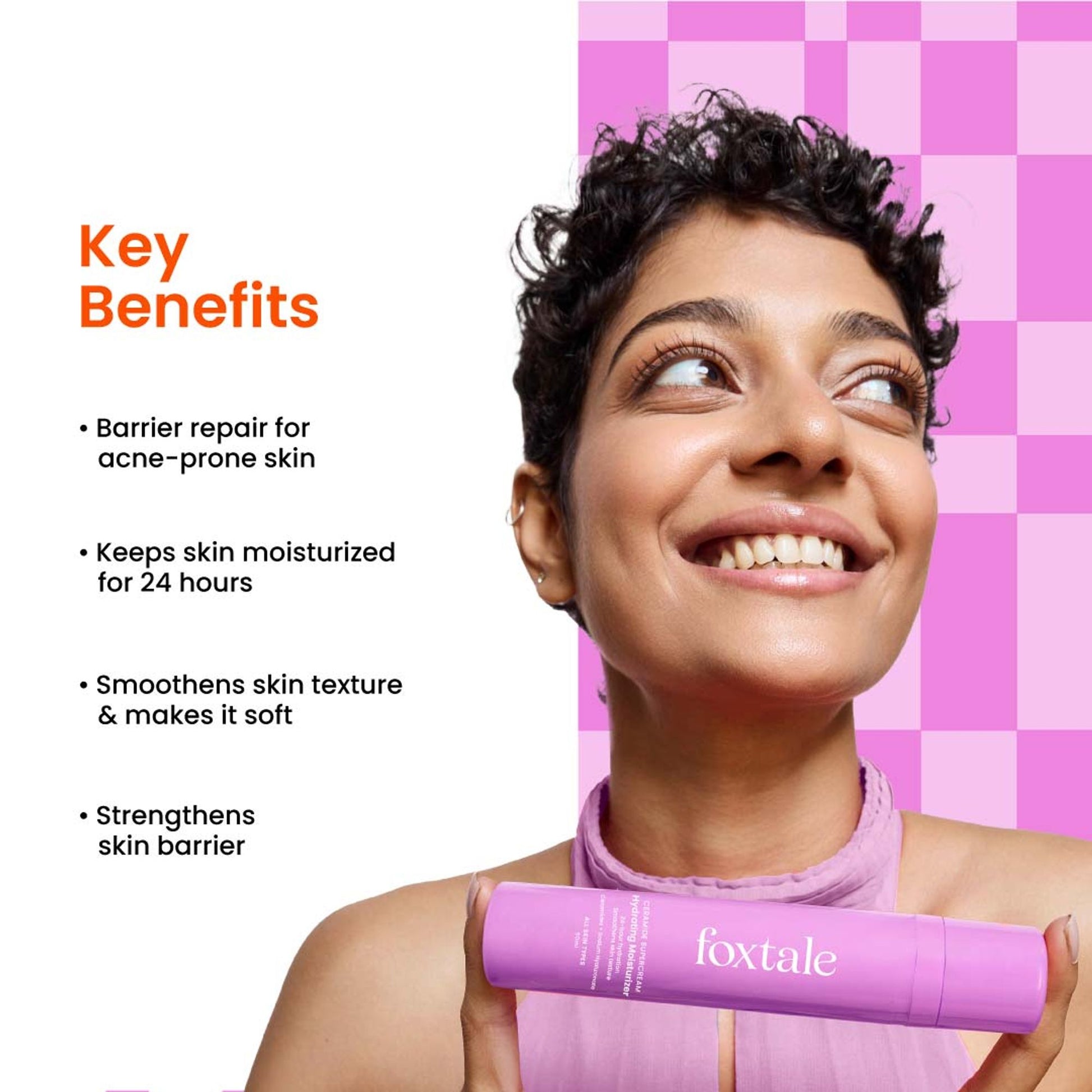 Foxtale Ceramide Supercream Hydrating Moisturizer for Skin Barrier Repair & Uneven Texture