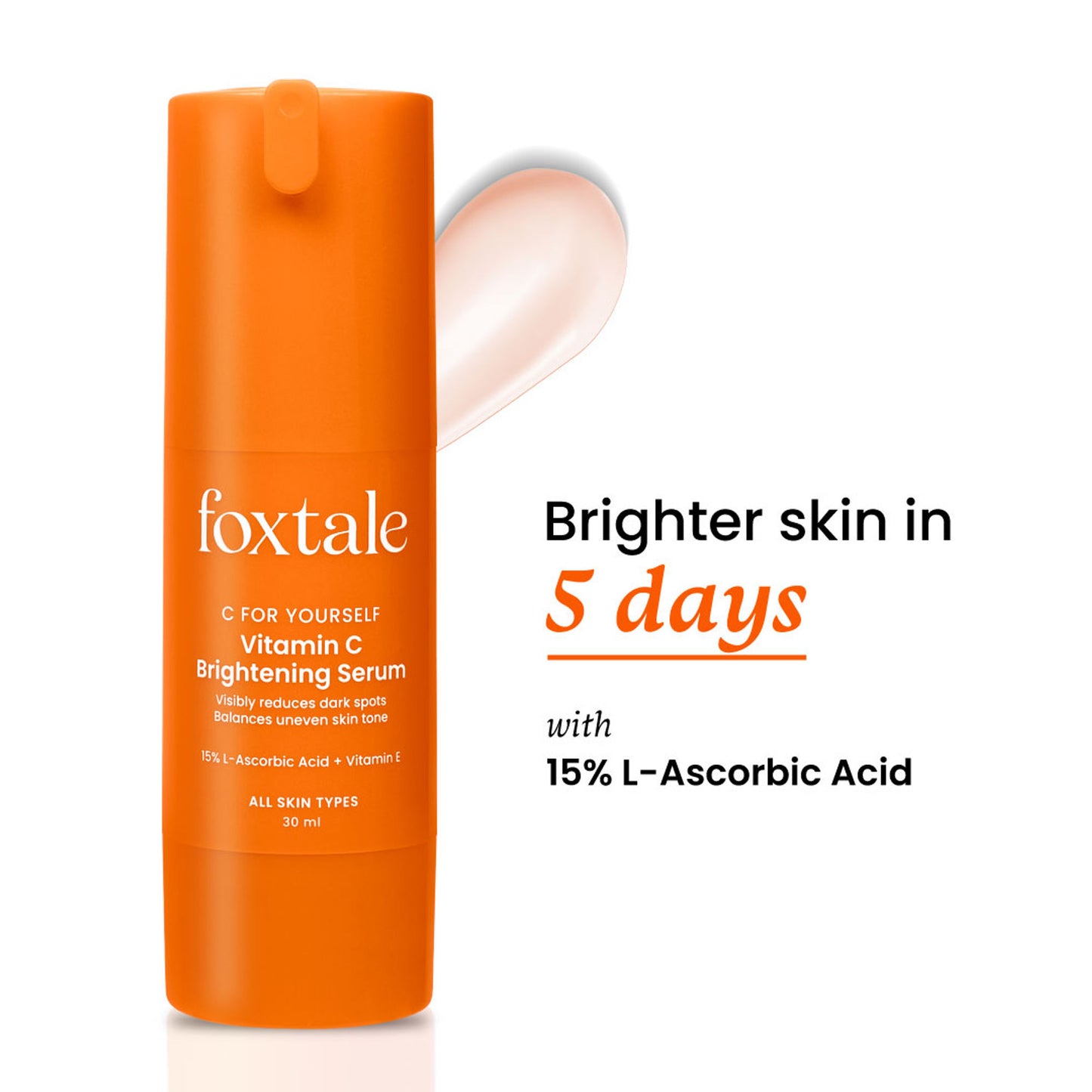 Foxtale 15% Vitamin C Face Serum for Glowing Skin, Pigmentation & Collagen Production