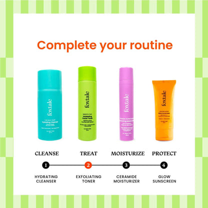 Foxtale Exfoliating Toner with 5% Latic Acid & Niacinamide for Brighter Skin & Tighter Pores